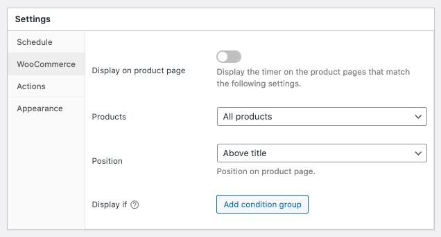 Scarcity Sells – 20 Best WordPress Countdown Timer Plugins To Boost Sales Campaign WooCommerce setting