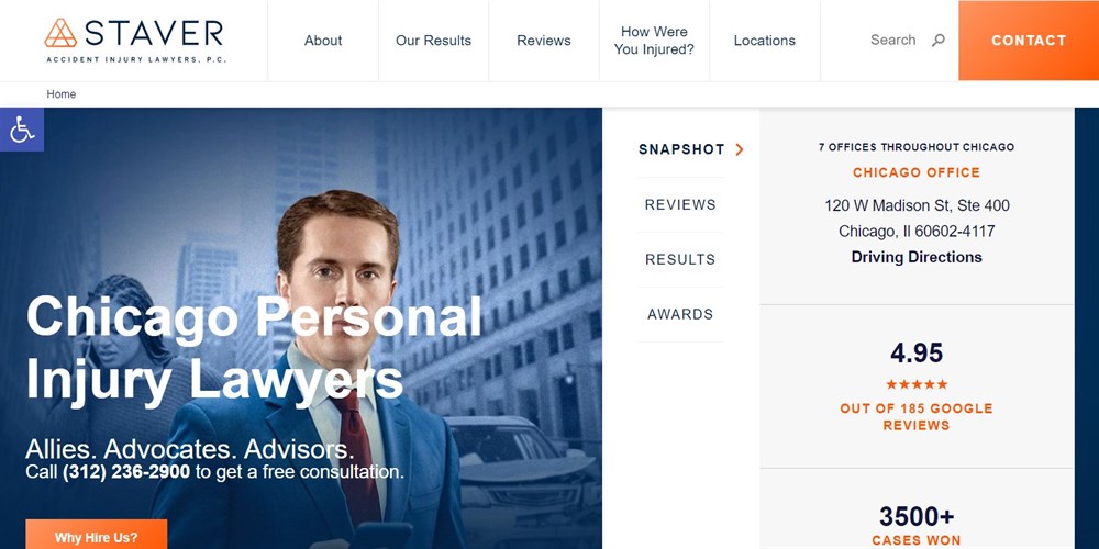 26 Best Law Firm Website Design Examples + Free Templates Chicago Personal Injury Lawyers example