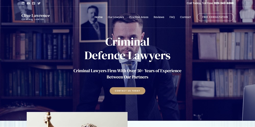 26 Best Law Firm Website Design Examples + Free Templates Criminal Lawyer Astra template
