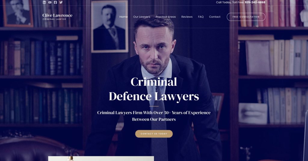 26 Best Law Firm Website Design Examples + Free Templates Criminal Lawyer website template