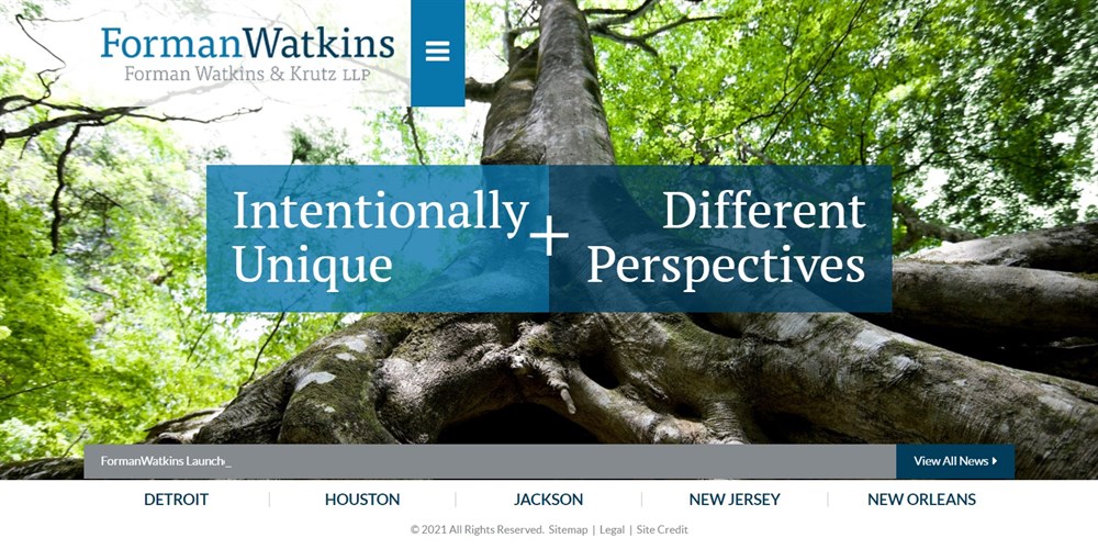 26 Best Law Firm Website Design Examples + Free Templates Forman Watkins & Krutz LLP site example