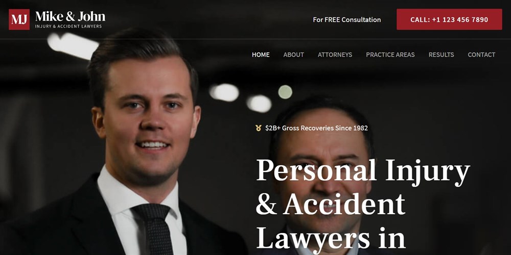 26 Best Law Firm Website Design Examples + Free Templates Injury and Accident Lawyer Astra template