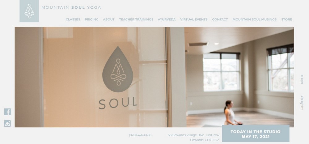 14 Best Yoga Websites: Web Design Inspirations for Studios and Teachers Mountain Soul Yoga website