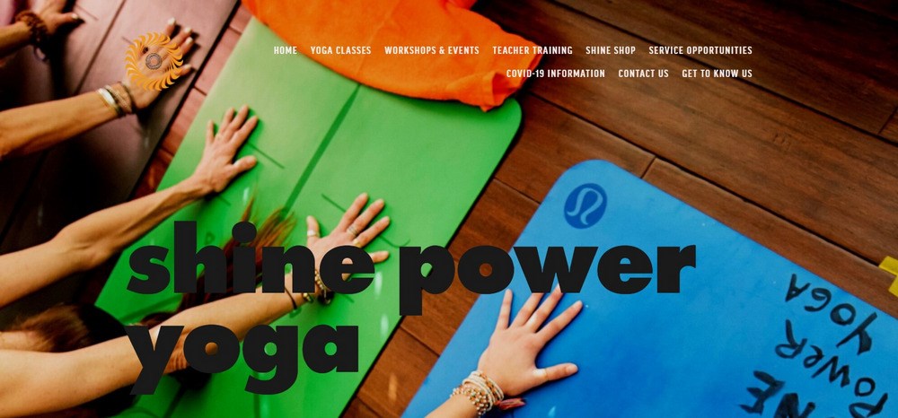 14 Best Yoga Websites: Web Design Inspirations for Studios and Teachers SHINE POWER YOGA website