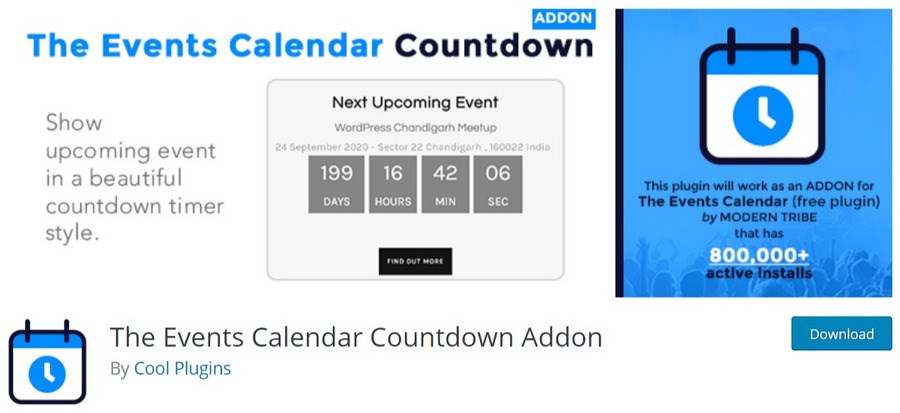 Scarcity Sells – 20 Best WordPress Countdown Timer Plugins To Boost Sales The Events Calendar Countdown Addon WordPress plugin