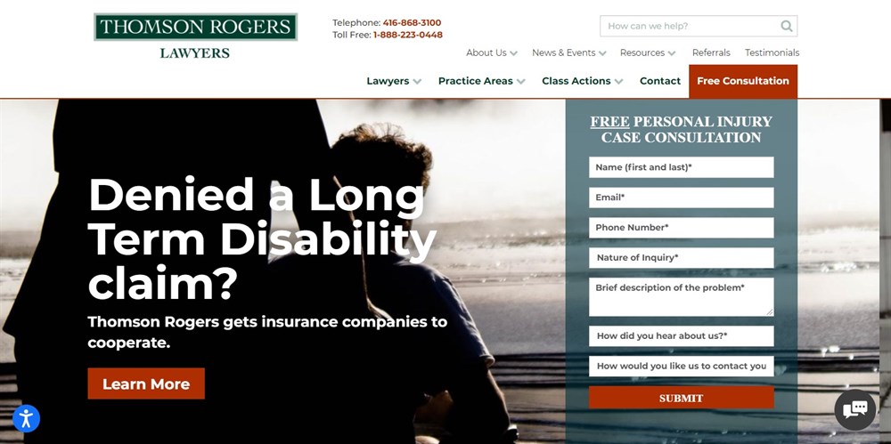 26 Best Law Firm Website Design Examples + Free Templates Thomson Rogers law site