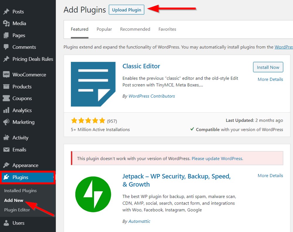 Use WooCommerce Bogo Coupons To Drive More Sales + Plugins To Help Upload plugin in the WordPress
