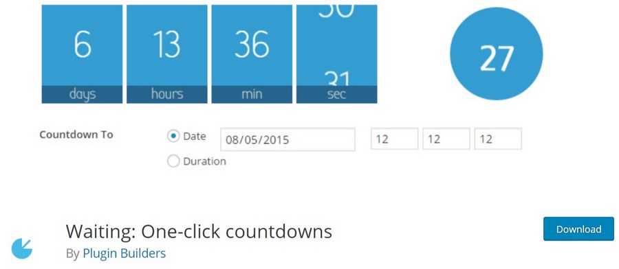 Scarcity Sells – 20 Best WordPress Countdown Timer Plugins To Boost Sales Waiting One-click countdowns WordPress plugin