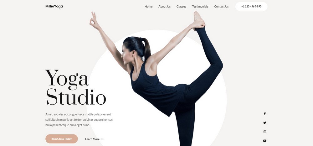 14 Best Yoga Websites: Web Design Inspirations for Studios and Teachers Yoga Studio Astra template