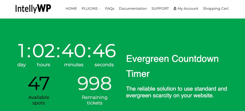 Scarcity Sells – 20 Best WordPress Countdown Timer Plugins To Boost Sales evergreen timer WordPress plugin