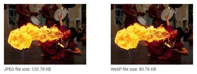 How To Use WebP Images in WordPress: The Complete Step-by-step Guide file size difference between JPEG and WebP