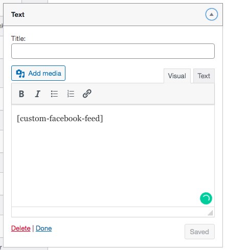 How To Embed Facebook Timelines in WordPress (With and Without Plugin) Add custom facebook feed shortcode in the widget