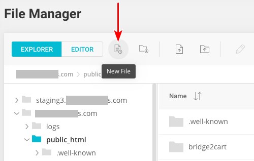 Error Establishing a Database Connection? 7 Ways To Fix It Fast! Add new file using file manager