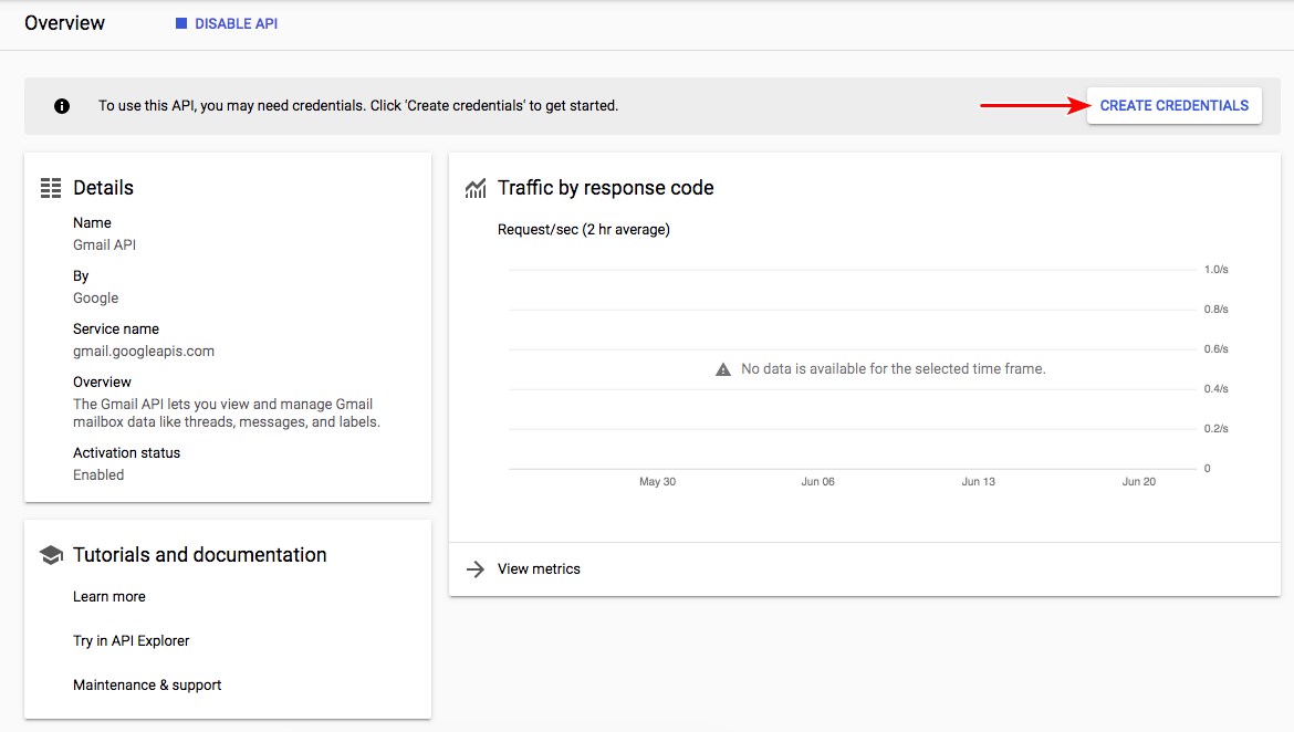 How To Set Up Gmail SMTP in WordPress To Send Emails – 2 Ways Gmail API dashboard