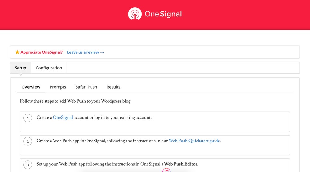 Web Push Notifications: What Are They and How Do You Use Them? + 11 Tools To Use OneSignal setup 1