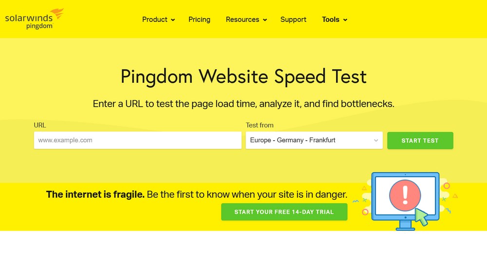 How To Reduce Time to First Byte (TTFB) in WordPress Pingdom Tools homepage