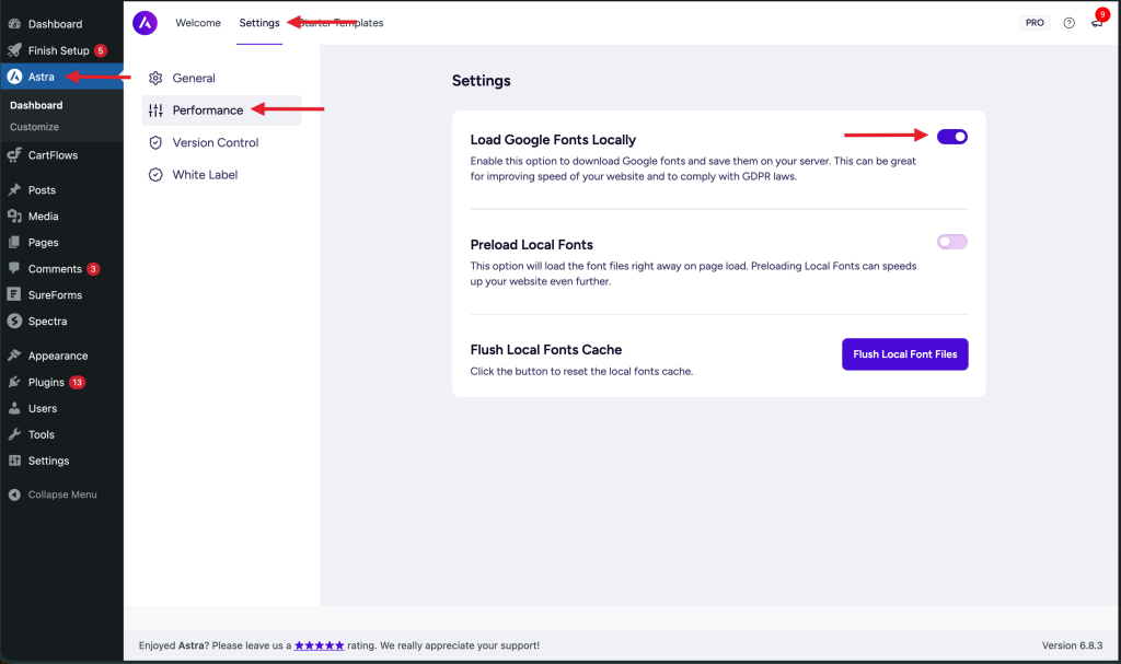 How to Self-Host Google Fonts in Astra? Screen Shot 2025 10 07 At 18.00.14 1024x607