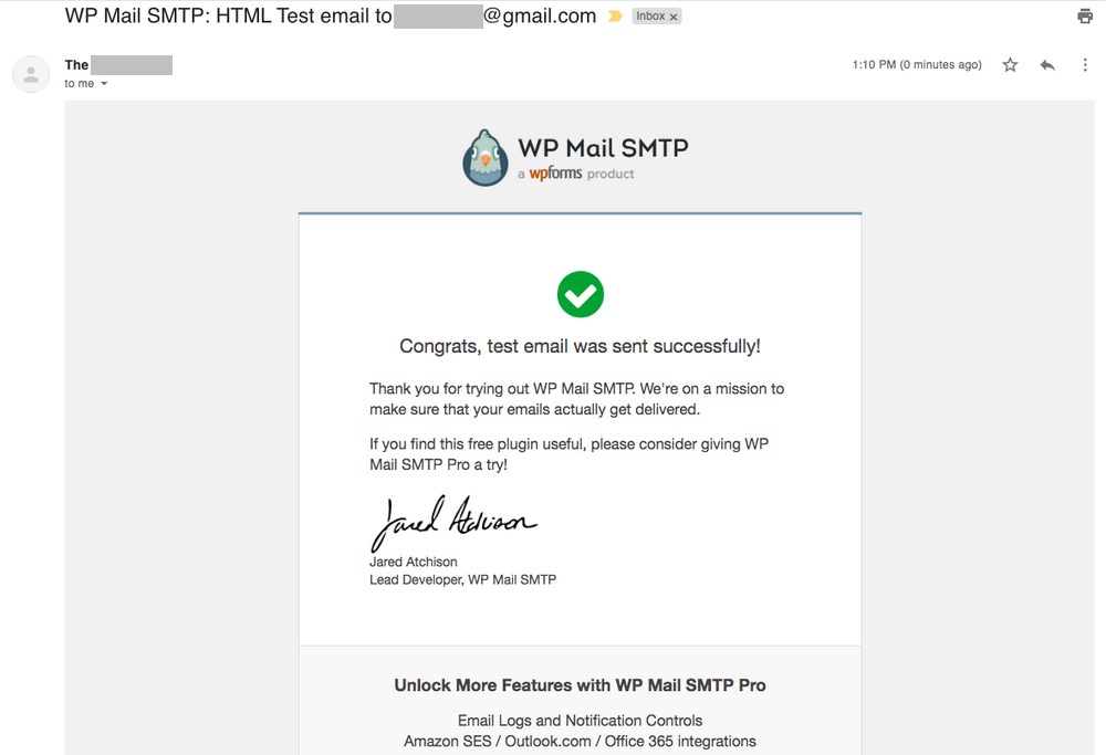 How To Set Up Gmail SMTP in WordPress To Send Emails – 2 Ways Test email send by WP mail SMTP