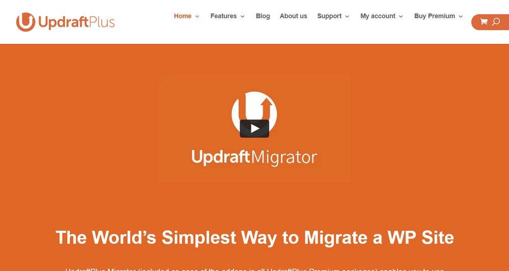 13 Best WordPress Migration Plugins - Free and Paid Options UpdraftPlus homepage