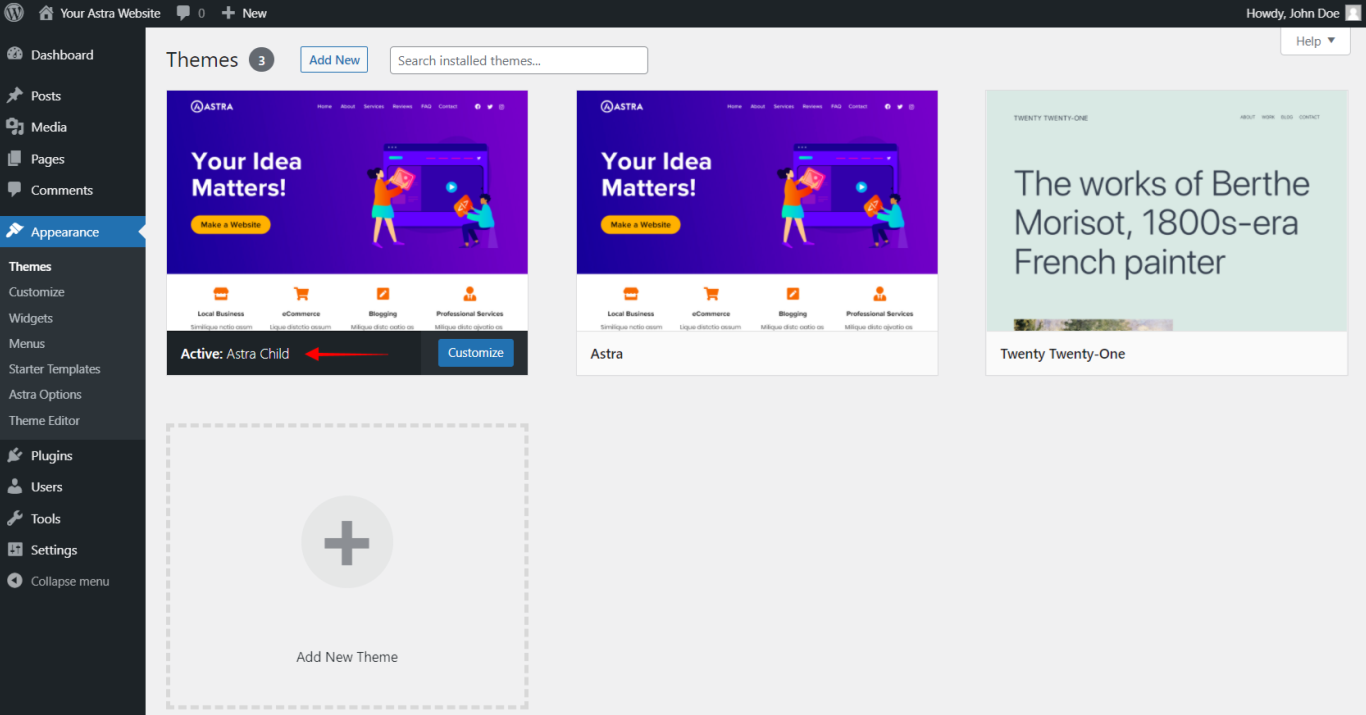 Astra Theme Walkthrough Astra Walkthrough - Child Theme, Astra 3.0+
