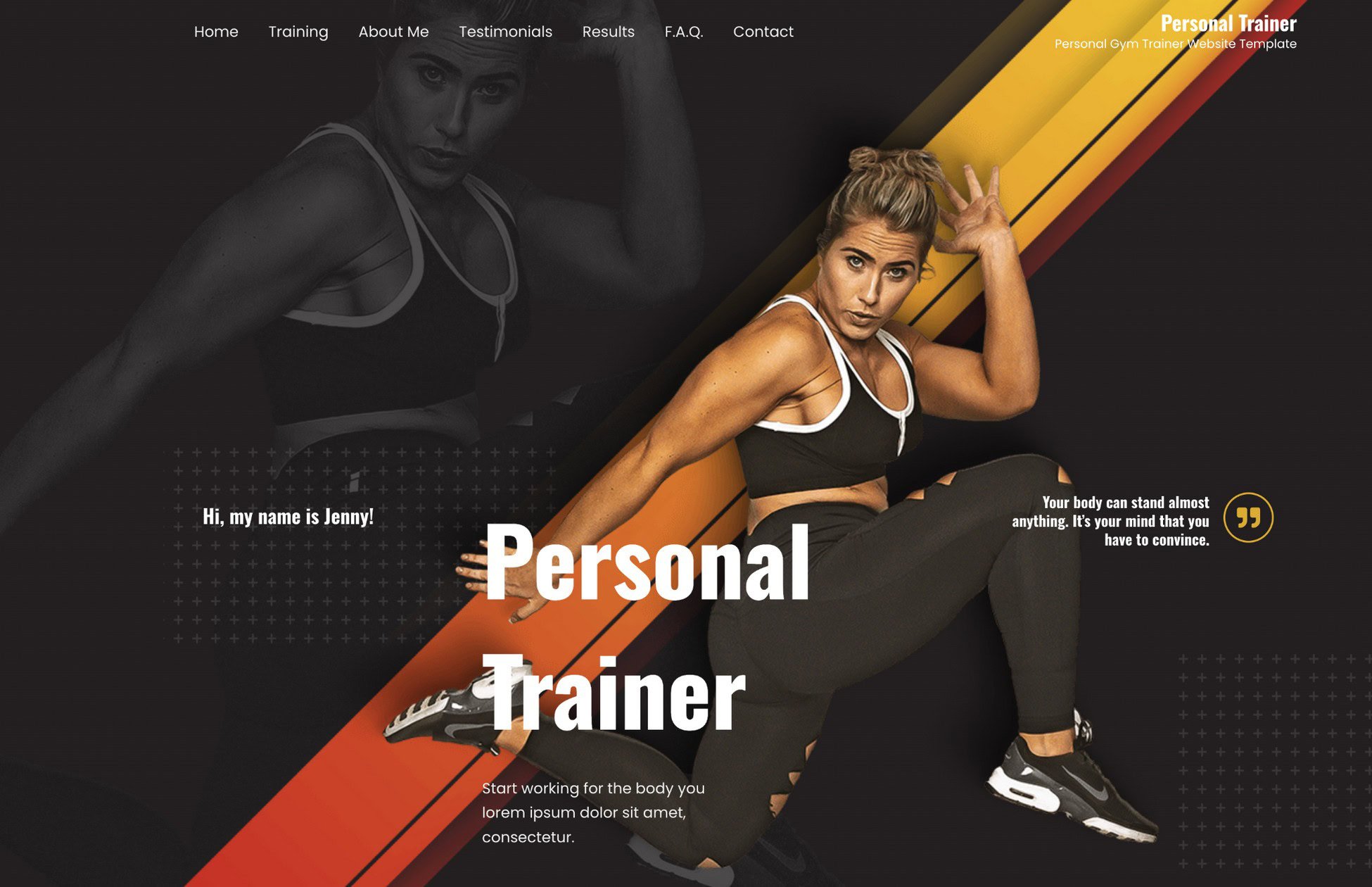 In Good Company: 14 Big Brand WordPress Website Examples personal trainer template