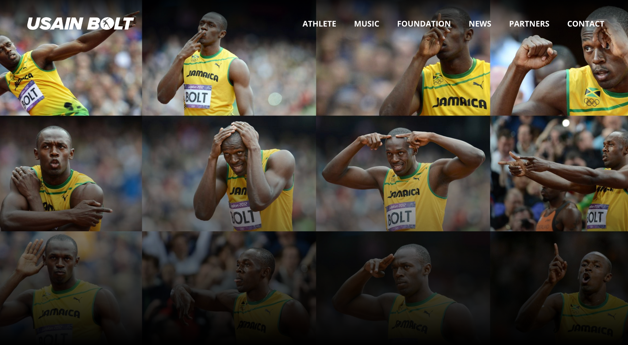 In Good Company: 14 Big Brand WordPress Website Examples UsainBolt.com