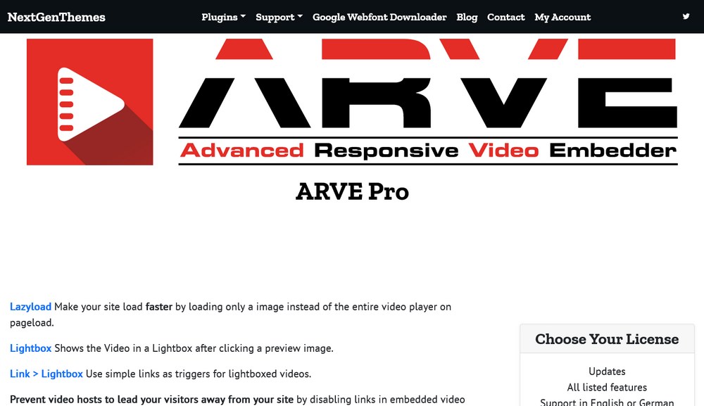 How To Embed Video in WordPress: Complete Beginner’s Guide ARVE Pro homepage