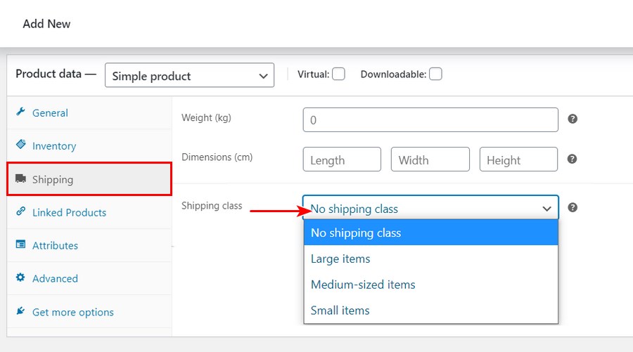 Set Up WooCommerce Shipping Options: Shipping Setup, Methods and Zones Explained Add shipping class to product data