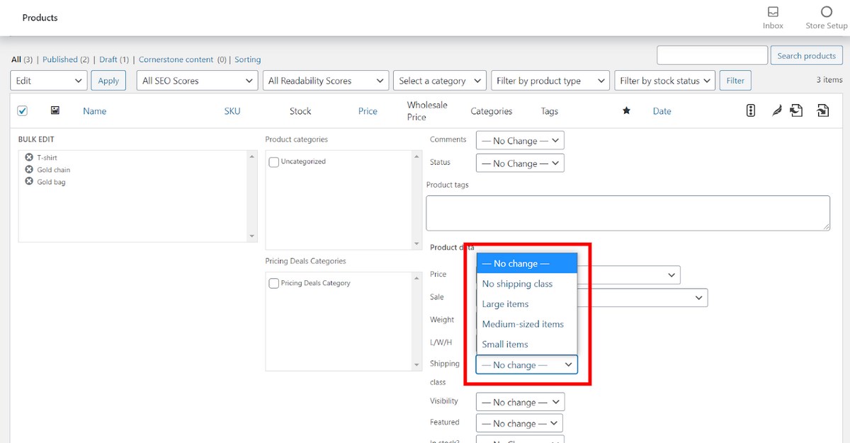 Set Up WooCommerce Shipping Options: Shipping Setup, Methods and Zones Explained Bulk add shipping class to multiple products