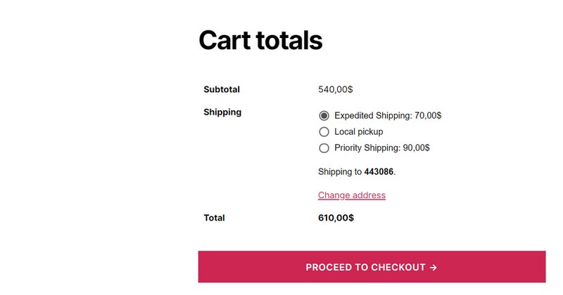 WooCommerce Flat Rate Shipping: All You Need to Know + Setup Guide Cart totals shipping 2