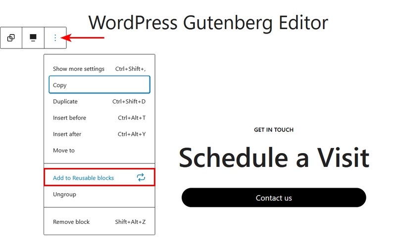 WordPress Block Editor (Gutenberg): Complete Guide for Beginners Gutenberg Add to reusable blocks