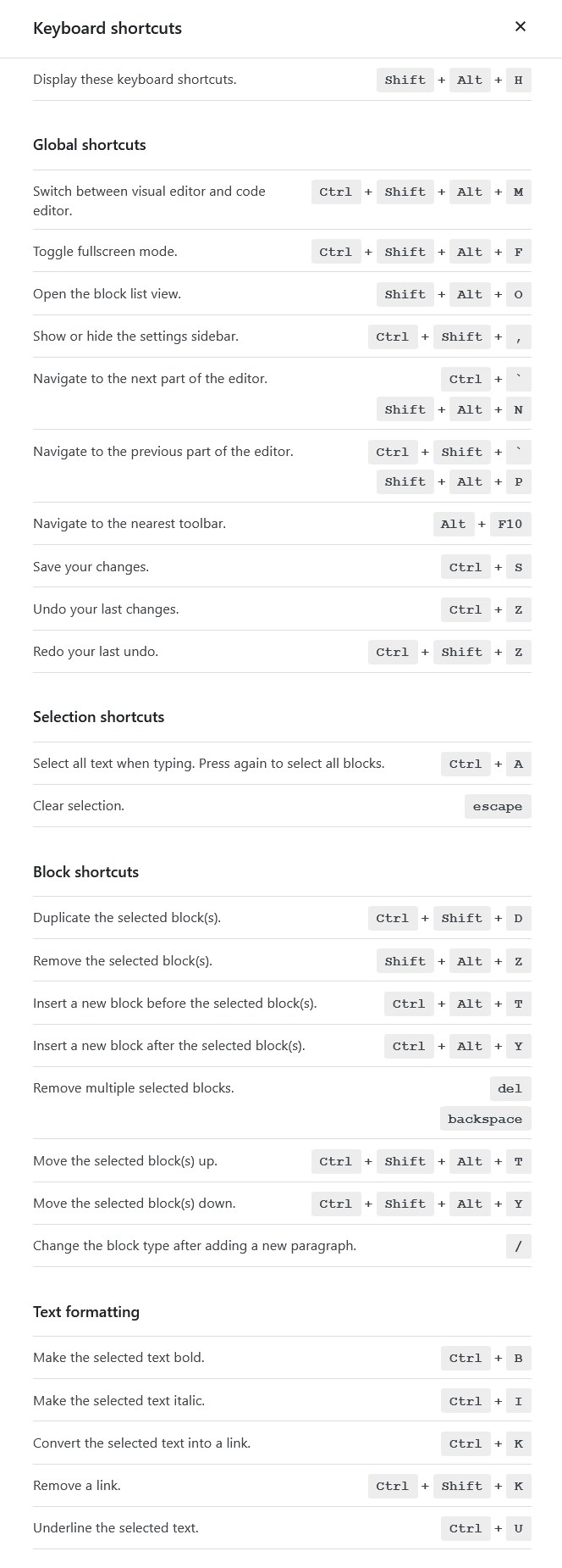 WordPress Block Editor (Gutenberg): Complete Guide for Beginners Gutenberg keyboard shortcode