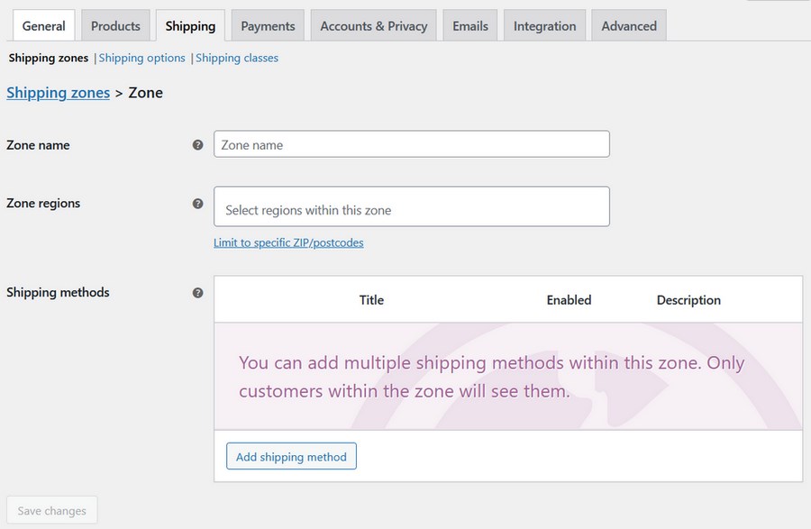 Set Up WooCommerce Shipping Options: Shipping Setup, Methods and Zones Explained Shipping zone details