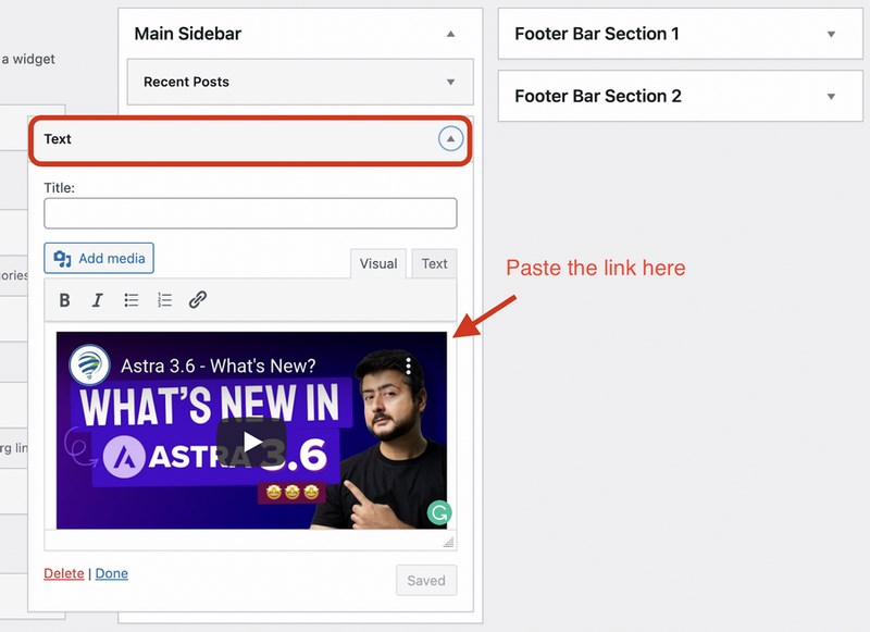 How To Embed Video in WordPress: Complete Beginner’s Guide Video in Sidebar using text editor