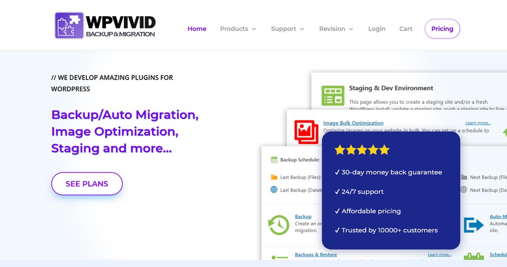 13 Best WordPress Migration Plugins - Free and Paid Options WPvivid Backup Migration Plugin