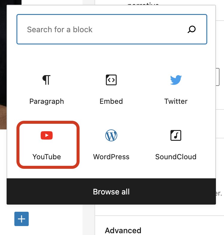 How To Embed Video in WordPress: Complete Beginner’s Guide YouTube block
