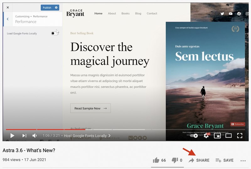 How To Embed Video in WordPress: Complete Beginner’s Guide YouTube click on share button
