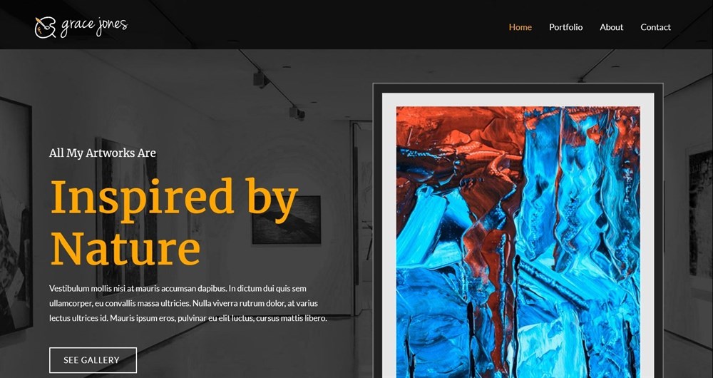 280+ Elementor Templates for Every Niche (Free + Premium) Astra's Artist template