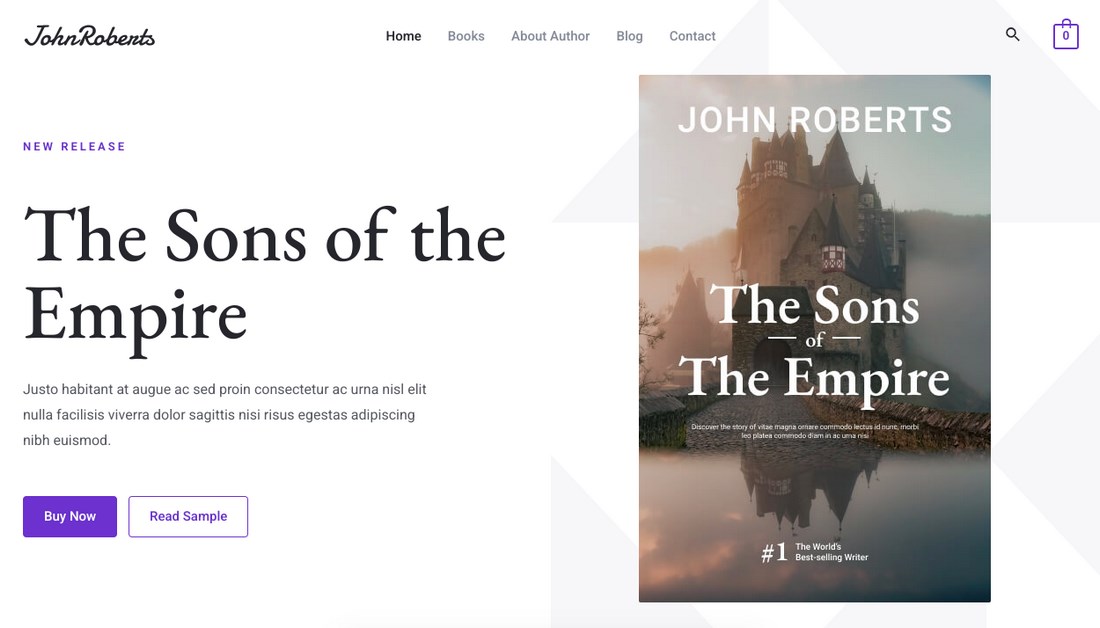 Book Store Starter Templates for Elementor Page Builder Astra's Book Store template