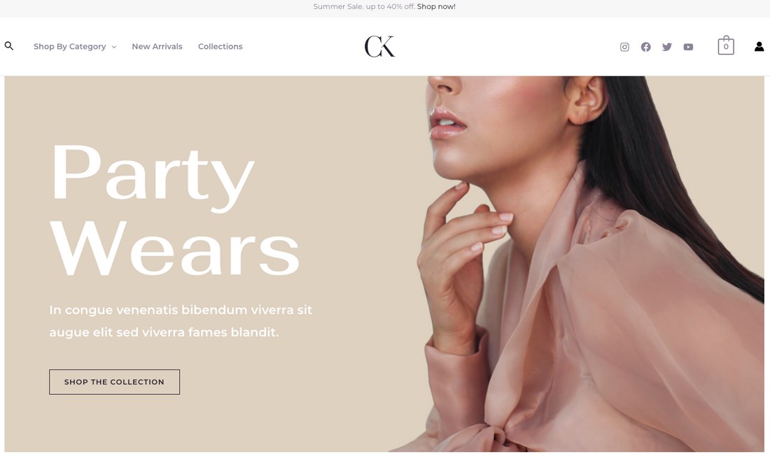 Fashion Designer Starter Templates for Elementor Page Builder Astra's Fashion Designer Template