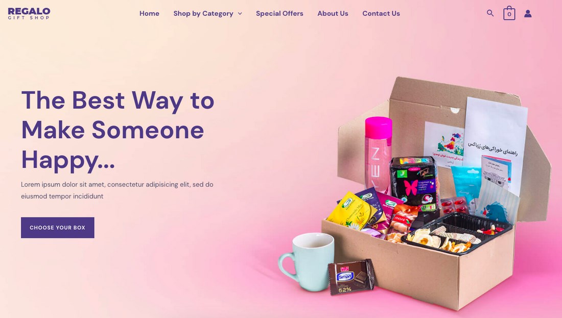 Gift Shop Starter Templates for Elementor Page Builder Astra's Gift Shop Template