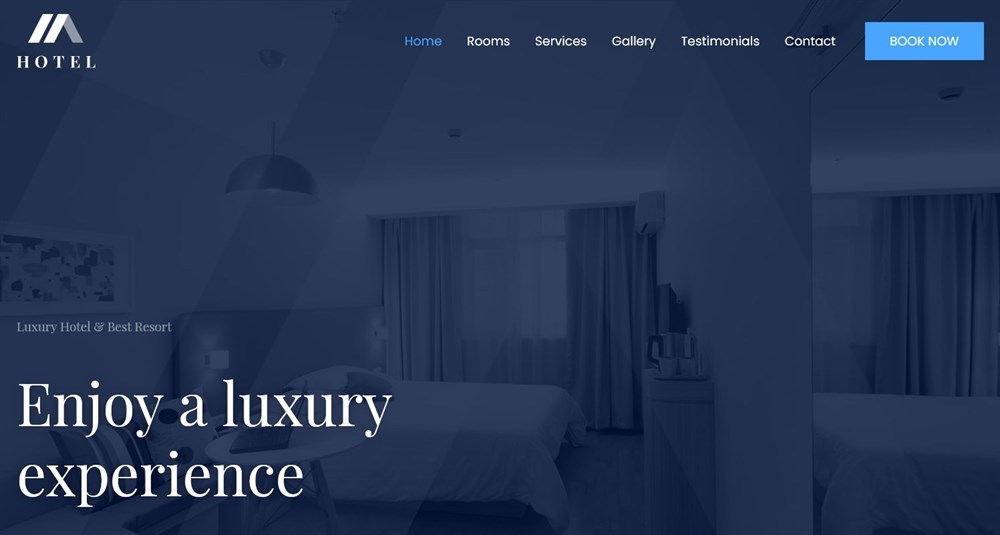 280+ Elementor Templates for Every Niche (Free + Premium) Astra's Hotel demo