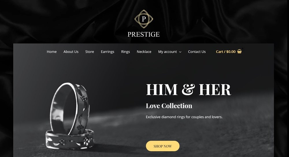 280+ Elementor Templates for Every Niche (Free + Premium) Astra's Jewellery demo website
