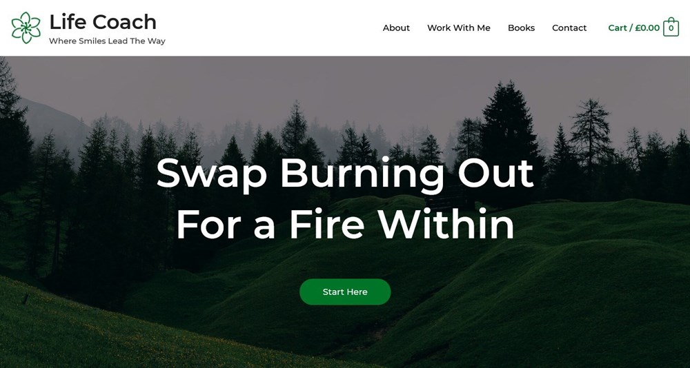 280+ Elementor Templates for Every Niche (Free + Premium) Astra's Life Coach demo site