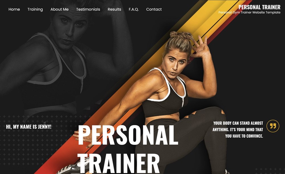 280+ Elementor Templates for Every Niche (Free + Premium) Astra's Personal Trainer website