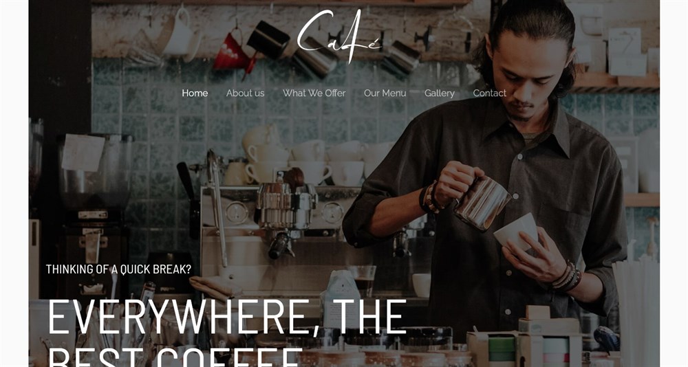 280+ Elementor Templates for Every Niche (Free + Premium) Cafe demo site