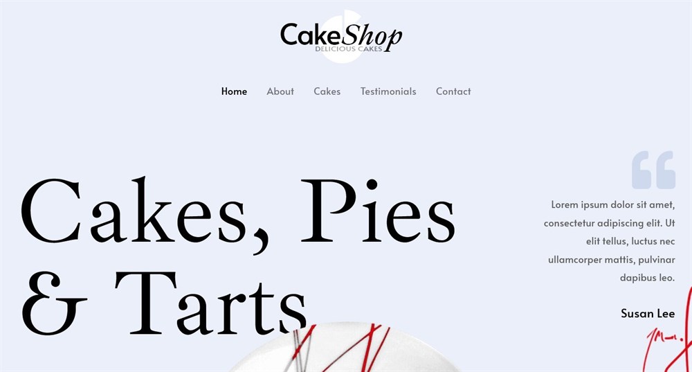280+ Elementor Templates for Every Niche (Free + Premium) Cake Shop premium elementor template