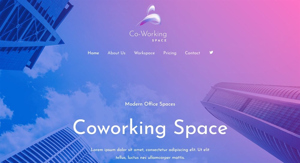 280+ Elementor Templates for Every Niche (Free + Premium) Co-Working Space demo