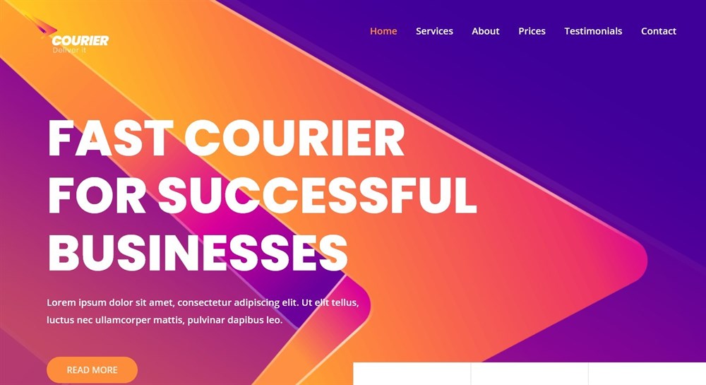 280+ Elementor Templates for Every Niche (Free + Premium) Courier Delivery Services demo
