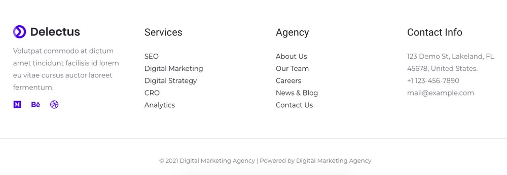 WordPress Footer Fail? Edit the Footer With Our Expert Guide Digital marketing agency footer example